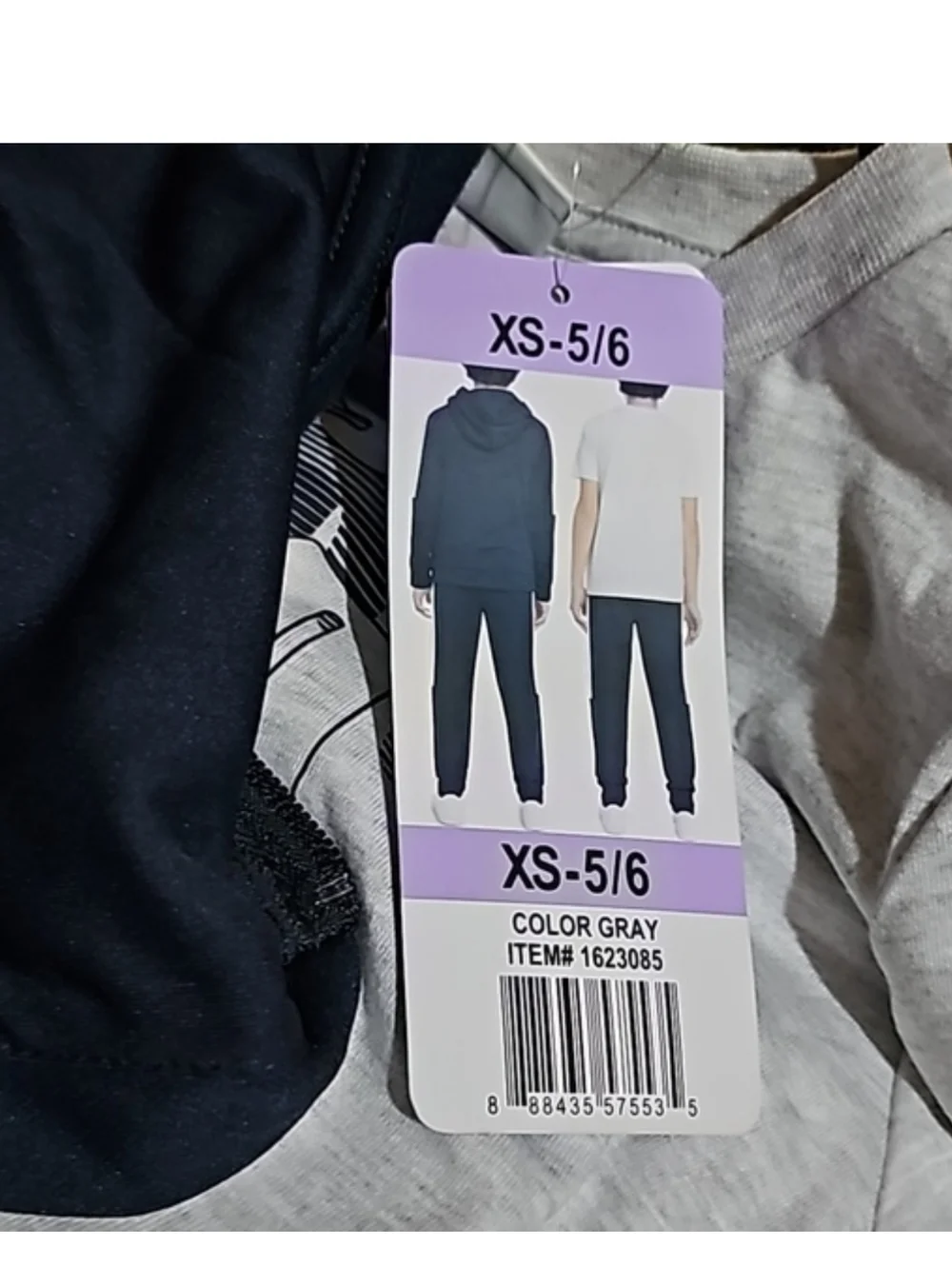 Puma Boys 3-Piece Tech Fleece Hoodie, Tee & Jogger Set, Navy/Gray XS 5/6 - Picture 4 of 4